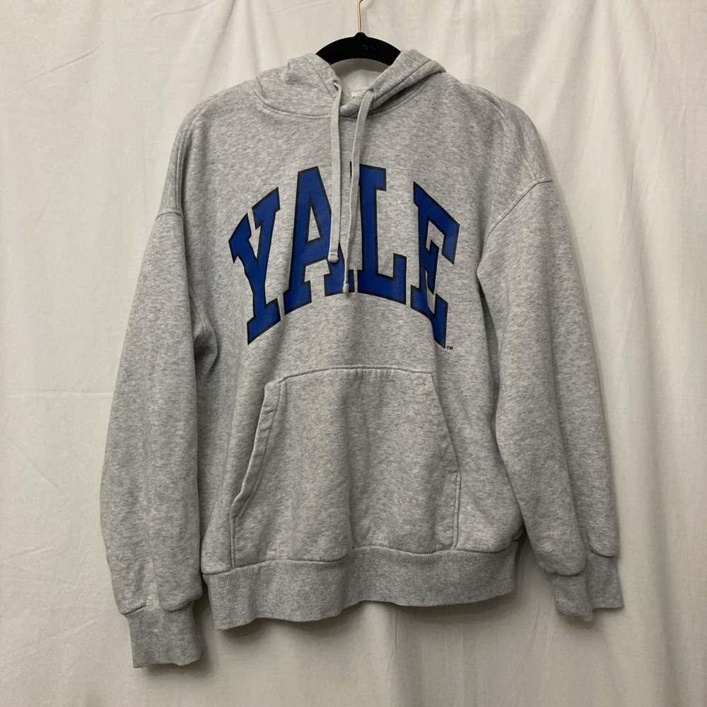H&M College Gray Yale University Drawstring Hoodie‎ w/Kangaroo Pocket - SZ XS